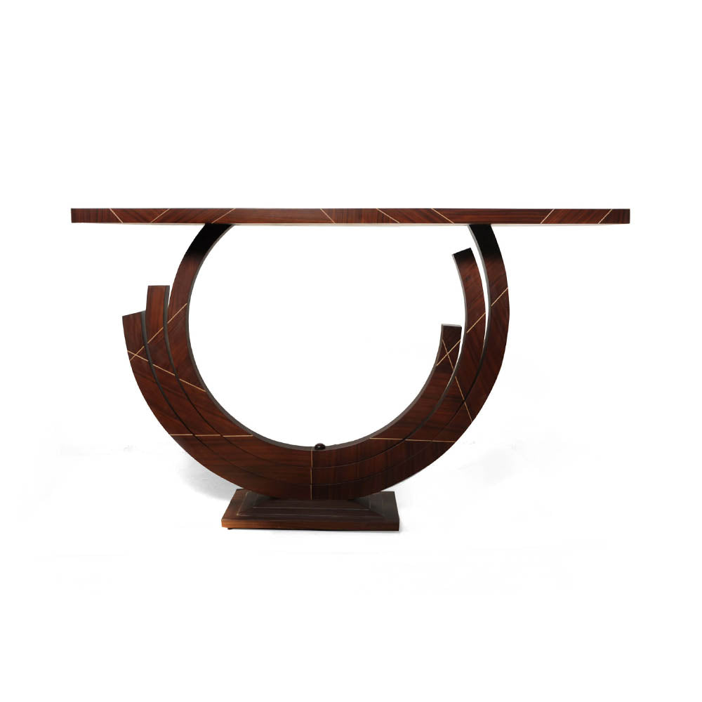 Tobias Brown Curved Console Table | Modern Furniture + Decor