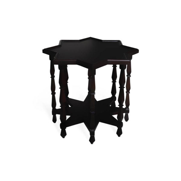 Ulysse Star Black Wooden Side Table