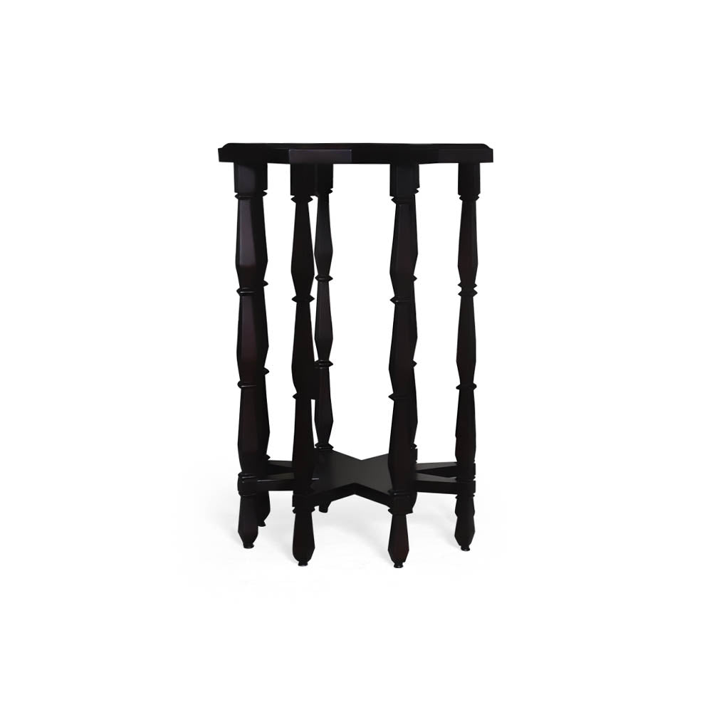 Ulysse Star Black Wooden Side Table | Modern Furniture + Decor