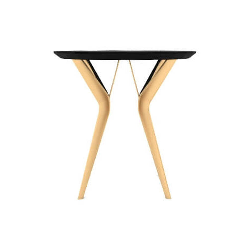 Wellington Black Side Table with Golden Legs | Modern Furniture + Decor