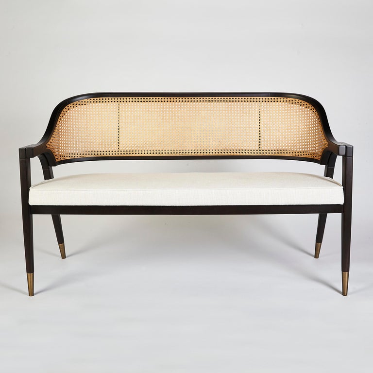 21st Century Wormley Bench Darkened Sikomoro Wood | Modern Furniture + Decor