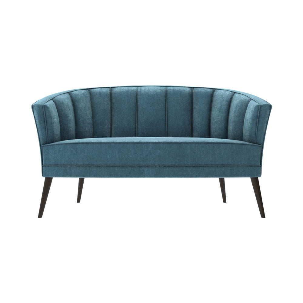 Zoue Upholstered Striped Round Back Sofa | Modern Furniture + Decor