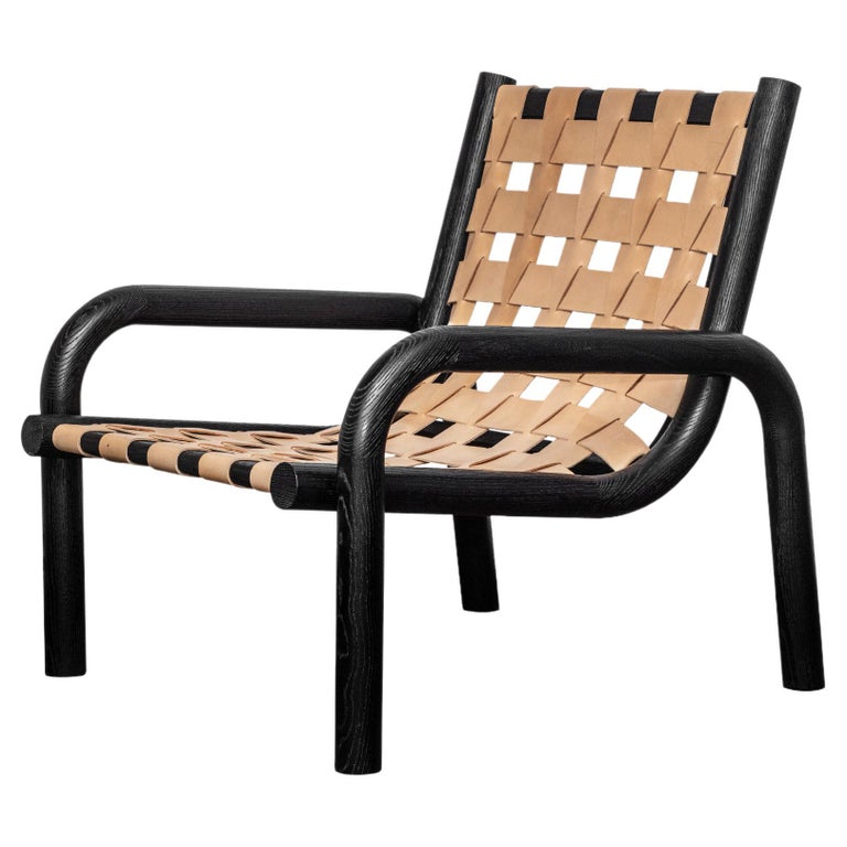 Ginga Leather Armchair in Black Oak | Modern Furniture + Decor