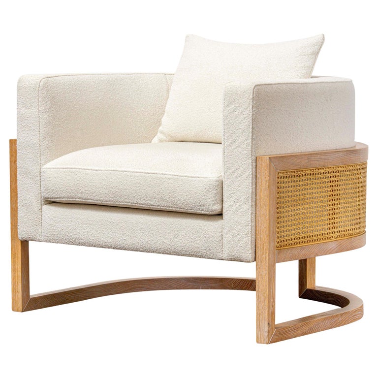 Julius Caned Armchair Natural Oak Wood | Modern Furniture + Decor