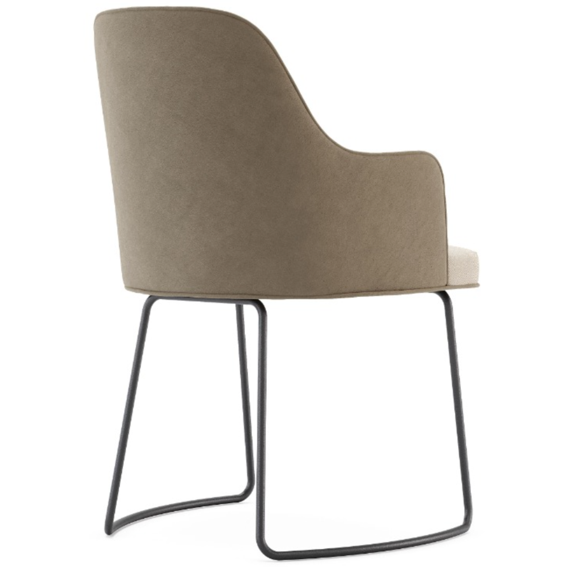 Domkapa Anna Chair with Armrests & Metal Sled Baseboard - A Pair - Customisable | Modern Furniture + Decor